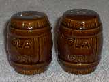 Frankoma barrel shakers glazed sorghum brown